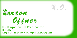 marton offner business card